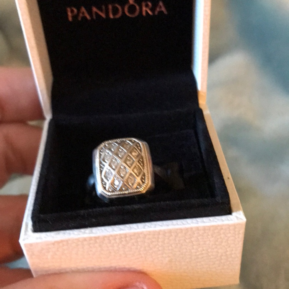 Sterling silver 1/2 kt  diamond ring